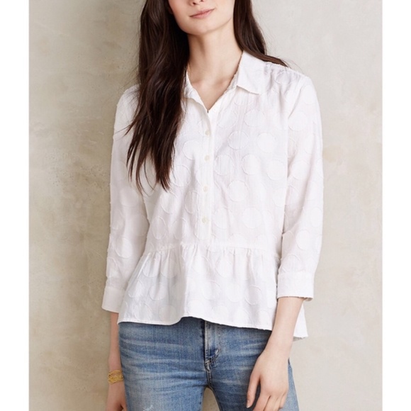 Anthropologie Tops - Anthropologie Sz M Isabella Sinclair Peplum Top